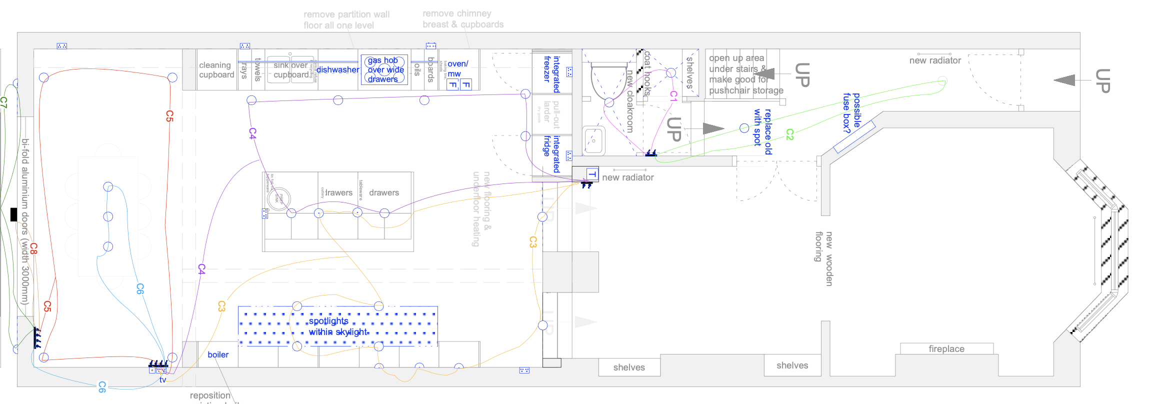 ground floor lighting plan